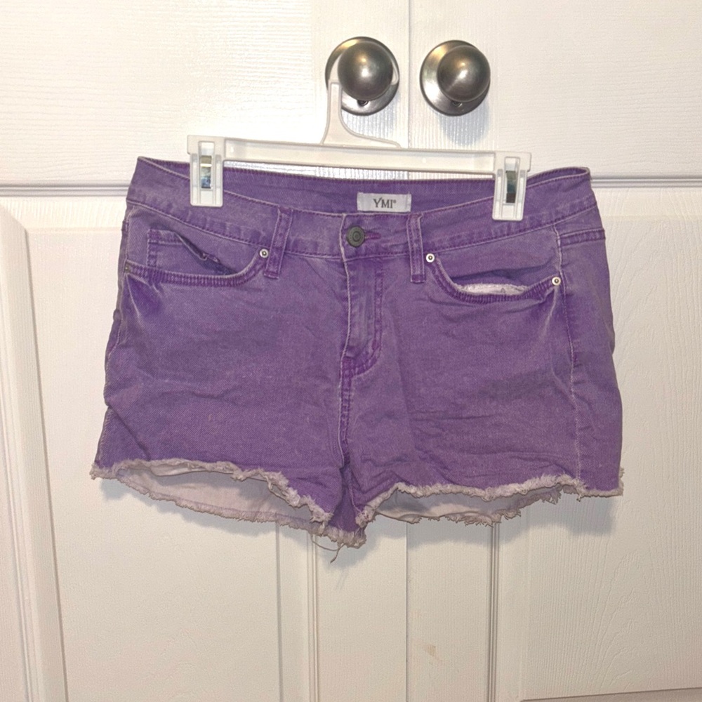 YMI Stretchy Purple Women's Jeans Shorts - 9/29 (medium)